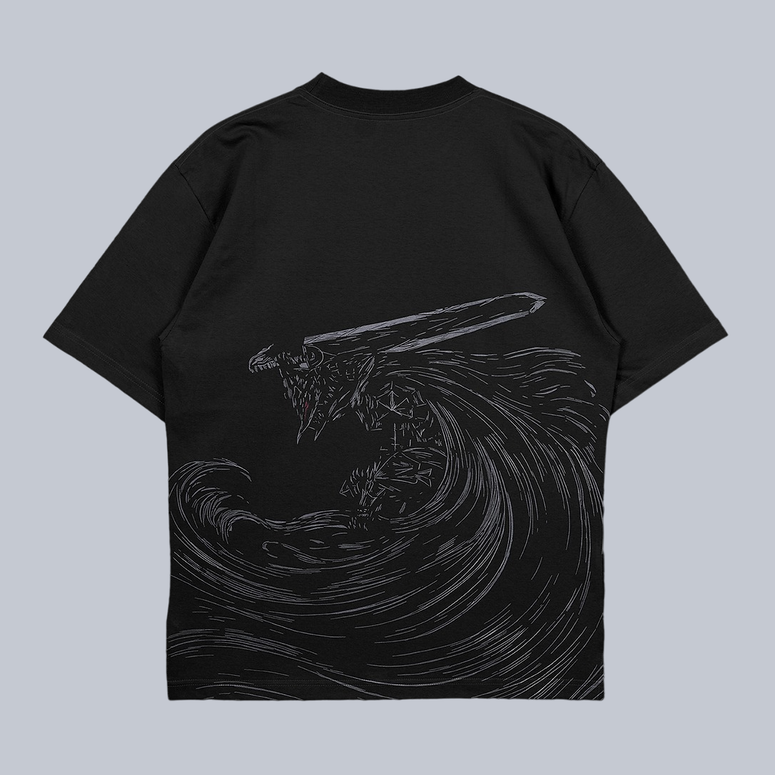 Berserk Wave Oversize Anime Tshirt